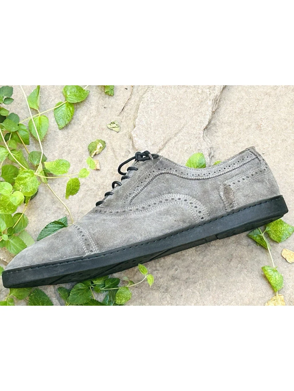 Allen Edmonds Strand Oxford Dress Sneaker Shoe Gray Leather Wingtip 13 EEE 3E